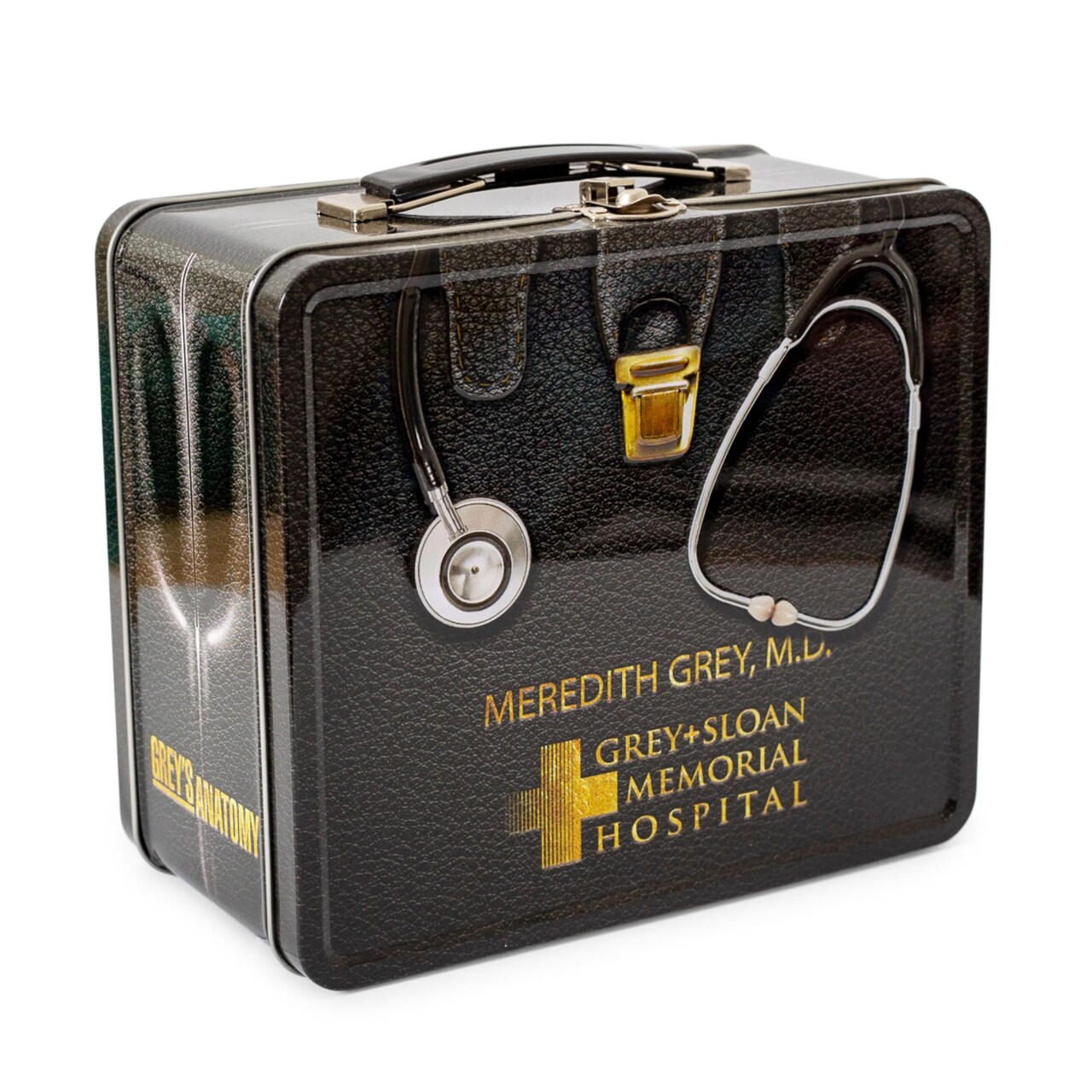 Grey's Anatomy Doctors Bag Retro Metal Lunchbox | 8 x 7 x 4 Inches